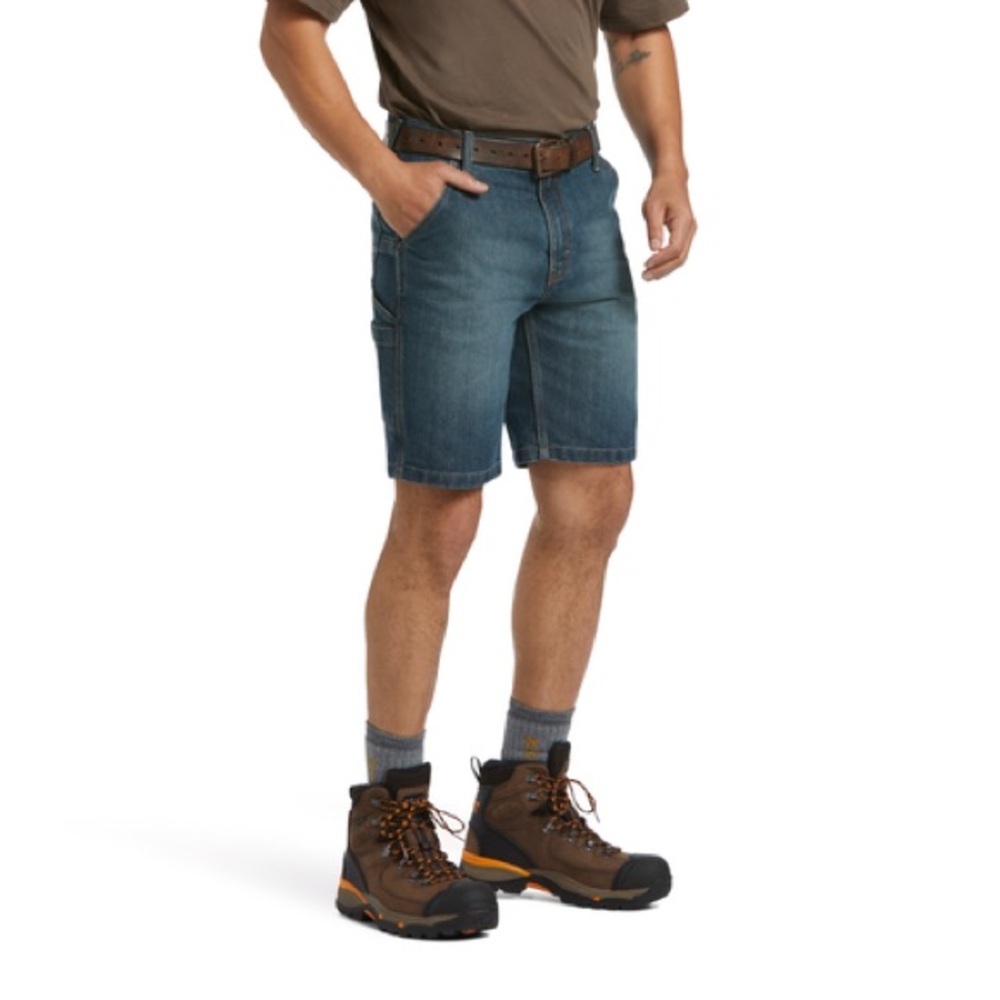Ariat Mens Rebar Durastretch Denim Utility Shorts Size 33 Style# 10039268 NWT!